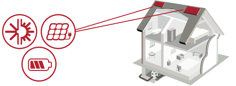 illustrazione impianto fotovoltaico